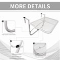thumbnail image 3 of Folding Balcony Hanging Table Outdoor Folding Railing Table, 3 Height Adjustable and Foldable Space Saving, Width from 0.75 inch to 4.5 inch, Suitable for Patio, Balcony and Deck White, 3 of 7