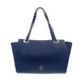 thumbnail image 4 of Daniela Fargion Electric Blue Leather Studded Handle Medium Shopper Tote Bag for womens, 4 of 5