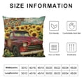 thumbnail image 5 of Orinice Rustic Farmhouse Throw Pillow Covers Red Truck Vintage Sunflower Lettering Cotton Linen Cushion Cover Decorative Pillow Case for Home Car Couch  White, 5 of 5