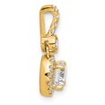 thumbnail image 2 of 14k 1 carat Certified Lab Grown Diamond VS+ F+ Round Complete Halo Pendant, 2 of 5
