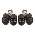 thumbnail image 3 of Axenor 63mm Inlet 89mm Outlet Universal Dual Exhaust Pipe Tail Muffler Tip Carbon Fiber A0248A0012, 3 of 7