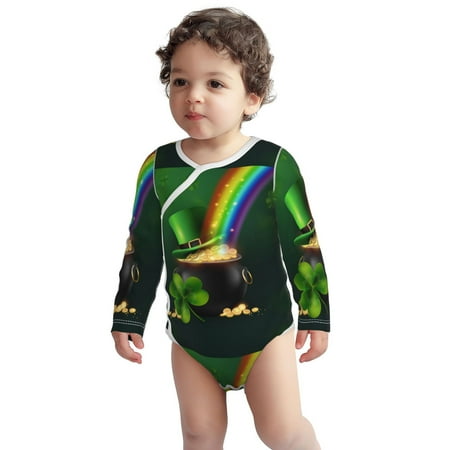 

Fotbe St. Patrick s Day4 Pattern Unisex-baby Long-sleeve Bodysuit Long Sleeve Bodysuits One-piece 100% Organic Cotton for Infant Baby Boys Unisex-2 Years