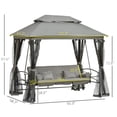 thumbnail image 4 of Fithood 3-Seat Patio Swing Chair, 4 of 5