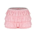 thumbnail image 4 of ZZwxWA Women Bloomers 2025 Cute Ruffle Shorts Lace Trim Fluffy Tiered Sexy Boyshorts Layered Y2K Sweet Pettipants, 4 of 6