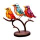 thumbnail image 2 of Adorno de escritorio de pájaros en rama, estatuas de pájaros, obra de arte artesanal, escultura de pájaros de Metal, decoración del hogar para mesa 16cmx20cmx8cm Gloria Estatua de escritorio, 2 of 9
