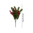 thumbnail image 3 of Christmas Artificial Flower Arrangement, Frosted Cedar Picks with Red Berries for Garden Home Living Room Balcony Decor, 3 of 8