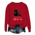 thumbnail image 1 of WEAIXIMIUNG Robe Sweat-Shirt Surdimensionnée Grande Taille Mode Hiver pour Femmes Imprimé Festif de Noël Col Rond, 1 of 3