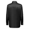 thumbnail image 5 of Boho Tops for Women Fashion Satin Long Sleeve V Neck Solid Color Compression Shirt Womens,Black,2XL, 5 of 5