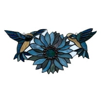 Chloe Lighting Soar 17x7.75" Animal/Floral Design Window Panel in Multi-Color