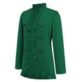 thumbnail image 3 of BYHONG Cardigan d'Hiver Décontracté à Double Boutonnage pour Femmes, Vert m, 3 of 9