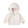 thumbnail image 2 of XQYLOS Toddler Lightweight Rain Jacket Plain Design Hooded Windproof Raincoat with Full Zip Up Closure and Hand Pockets for Baby Boys Girls Casual Outerwear Jackets Clothing Daily Wear, 2 of 9