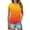 Orange, variant on Women’s Sexy Short Sleeve Sequin Blouse, Loose Fit Solid V-Neck Shirt, Gradient Print Casual Top for Daily Wear, Elegant V-Neck Short Sleeve Shirt for Summer, Stylish Women's Fashion Blouse