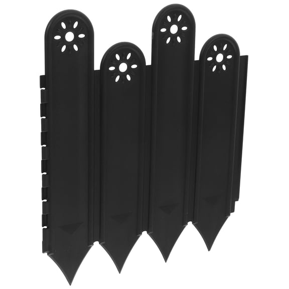 HEATSHAKING Black Plastic Lawn Edging Fence with Easy Slot Connection for Garden Landscaping