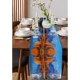 thumbnail image 2 of Hokiten Table Runners 120 Inches Long Dress Scarves, Blue Mountain Farmhouse Coffee/Dining/Kitchen Table Runner for Living Room, Yellow Forest Modern Art Farmhouse 13x120 Inch, 2 of 7