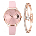 thumbnail image 2 of YATLTE Leather Women Watches, Ladies Dress Analog Quartz Date Classic Luminous Leather Strap Waterproof Female Wrist Watch, 2 of 5
