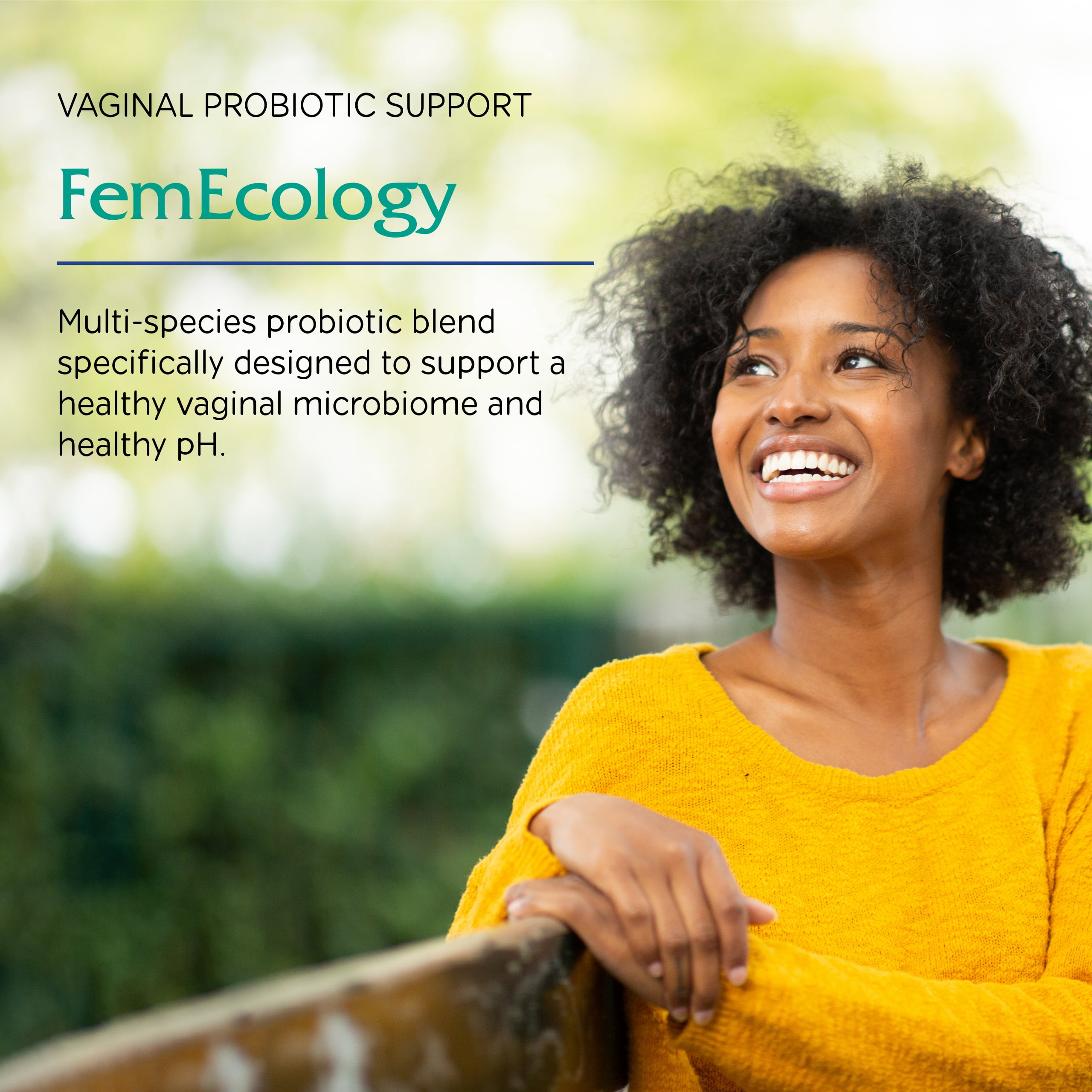 Vitanica FemEcology, Vaginal and Intestinal Probiotic Support, Vegetarian, 30 Capsules