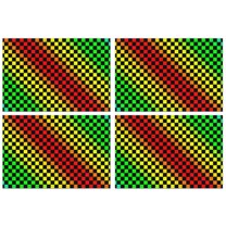 Rainbow Color Checkered Pattern Summer Placemats Table Placemats Set Of 4-Linen Kitchen Washable Placemats Table Mats 11.8"x17.7" Non-Slip Heat Resistant