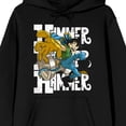 thumbnail image 7 of Hammer Stud Battle Stance Long Sleeve Black Adult Hooded Sweatshirt-Medium, 7 of 7
