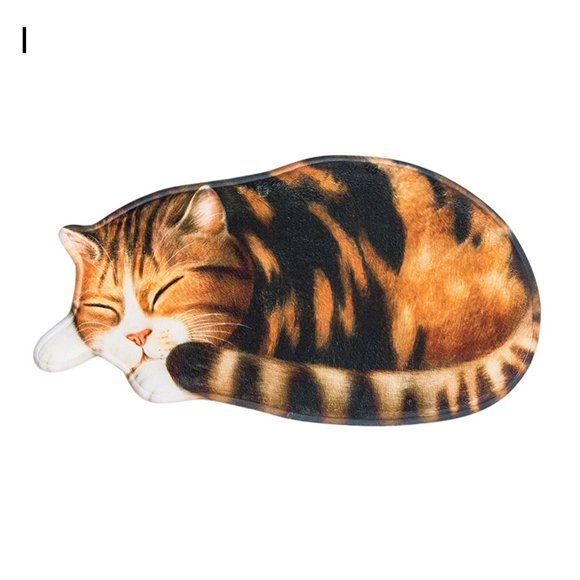 EIMELI Tapis de Porte Forme d'Animal Décoratif Lavable Adorable Lit Chat Paillasson pour Entrée
