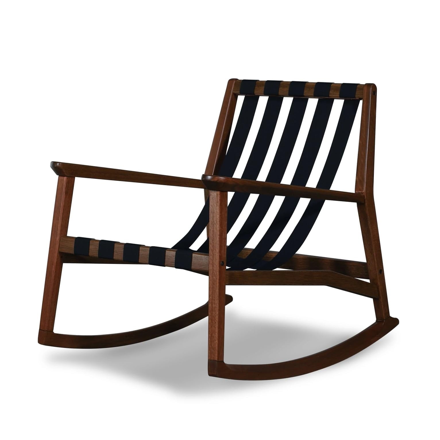 Grain Wood Furniture Solid Wood Mid Century Rocking Chair with Tapioca Premium Boucle Coushions