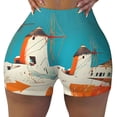 thumbnail image 2 of Zufioo Colorful Greek Windmills High Waist Yoga Shorts for Women Tummy Control Fitness Athletic Workout Running Shorts Women's Biker Shorts-, 2 of 8