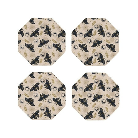 

Leather Coasters with Heat-resistant for Drinks Ramadan moth -标题2 Octagon