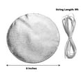thumbnail image 2 of BalsaCircle 6 Metallic 6" Silver Round Lame Fabric Jar Covers Satin Tie String Party Events Decorations Supplies, 2 of 8
