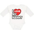 thumbnail image 3 of Inktastic I Love My Nanny Boys or Girls Long Sleeve Baby Bodysuit, 3 of 5