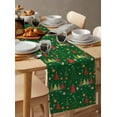thumbnail image 3 of Table Runners 120 Inches Long Dress Scarves, Green Christmas Farmhouse Coffee/Dining/Kitchen Table Runner for Living Room, Red Yellow Xmas Tree Snowflake Gifts 13x120 Inch, 3 of 7