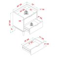 thumbnail image 2 of 20" Solid Wood 2-Drawer Nightstand with Gallery - Caramel, 2 of 9
