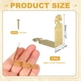thumbnail image 2 of 4Pcs L Shaped Vintage Embossing Brass Decorative Corner 2 x 0.8 Inch Corner Protector (Brass), 2 of 7