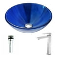 thumbnail image 2 of ANZZI  Meno Series Lustrous Blue Deco-Glass Vessel Sink with Enti Brushed Nickel Faucet, 2 of 4