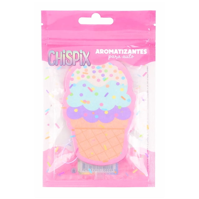 Aromatizantes para Auto Prichos Chispix Multicolor de Cartón y Cordón Químico 2 Piezas por Empaque