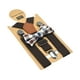 thumbnail image 3 of Conjunto de tirantes y pajarita para niños. Tirantes elásticos ajustables para pantalones infantiles, ideales para disfraces formales y fiestas de Café oscuro, 3 of 10