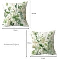 thumbnail image 2 of Watercolor Floral Leaves Abstract Plant Print Throw Pillows Modern Art Decoration Square Cushion Case Family Sofa Living Room Outdoor Decor Pillow Case 18x18 Inch Set of 2 (Leaf), 2 of 6