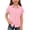 Pink, variant on ITSAME Girls Button Up Shirts Lapel Short Sleeve Loose Fit Summer Fashion Casual Shirts Navy Size 10-11