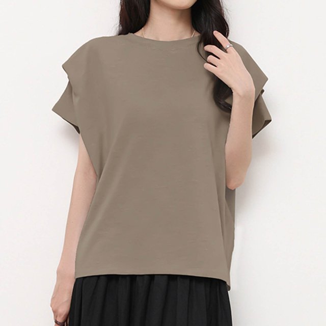 Fiudx Ofertas Flash Artículos En Oferta Camiseta de Color Liso para Mujer Blusas Holgadas de Manga Corta con Cuello Redondo