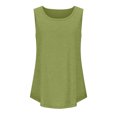 thumbnail image 3 of CHGBMOK Womens Tank Tops Summer Loose Sleeveless Tops Ribbed Trim Scoop Neck Curved Hem, 3 of 5