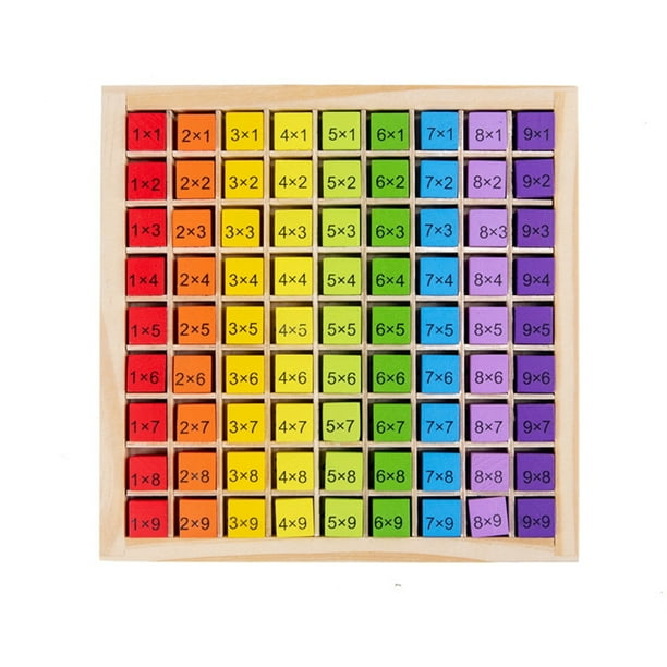 De Madera Para Niños, Niños, Bebés, 99, Tabla De Multiplicar, Rompecabezas Aritmético De Matemáticas, Material Didáctico Temprano Vogacara HA043568-02