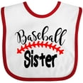 thumbnail image 3 of Inktastic Baseball Sister Boys or Girls Baby Bib, 3 of 4