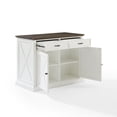 thumbnail image 3 of Crosley Furniture Clifton Modern Wood Kitchen Island in Distressed White/Brown, 3 of 3