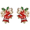 thumbnail image 1 of Pendientes de botón para mujer, pendientes de botón, pendientes de botón para mujer, pendientes de botón navideños, pendientes rojos, árbol de Navidad, copo de nieve europeo, accesorios de bastón, pen, 1 of 3