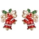thumbnail image 1 of Pendientes de botón para mujer, pendientes de botón, pendientes de botón para mujer, pendientes de botón navideños, pendientes rojos, árbol de Navidad, copo de nieve europeo, accesorios de bastón, pen, 1 of 3