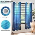 thumbnail image 5 of 2 Panels Set Blackout Curtains Thermal Insulated Sun Protection Room Darkening Drapes for Bedroom Deep Blue Ocean, 5 of 7