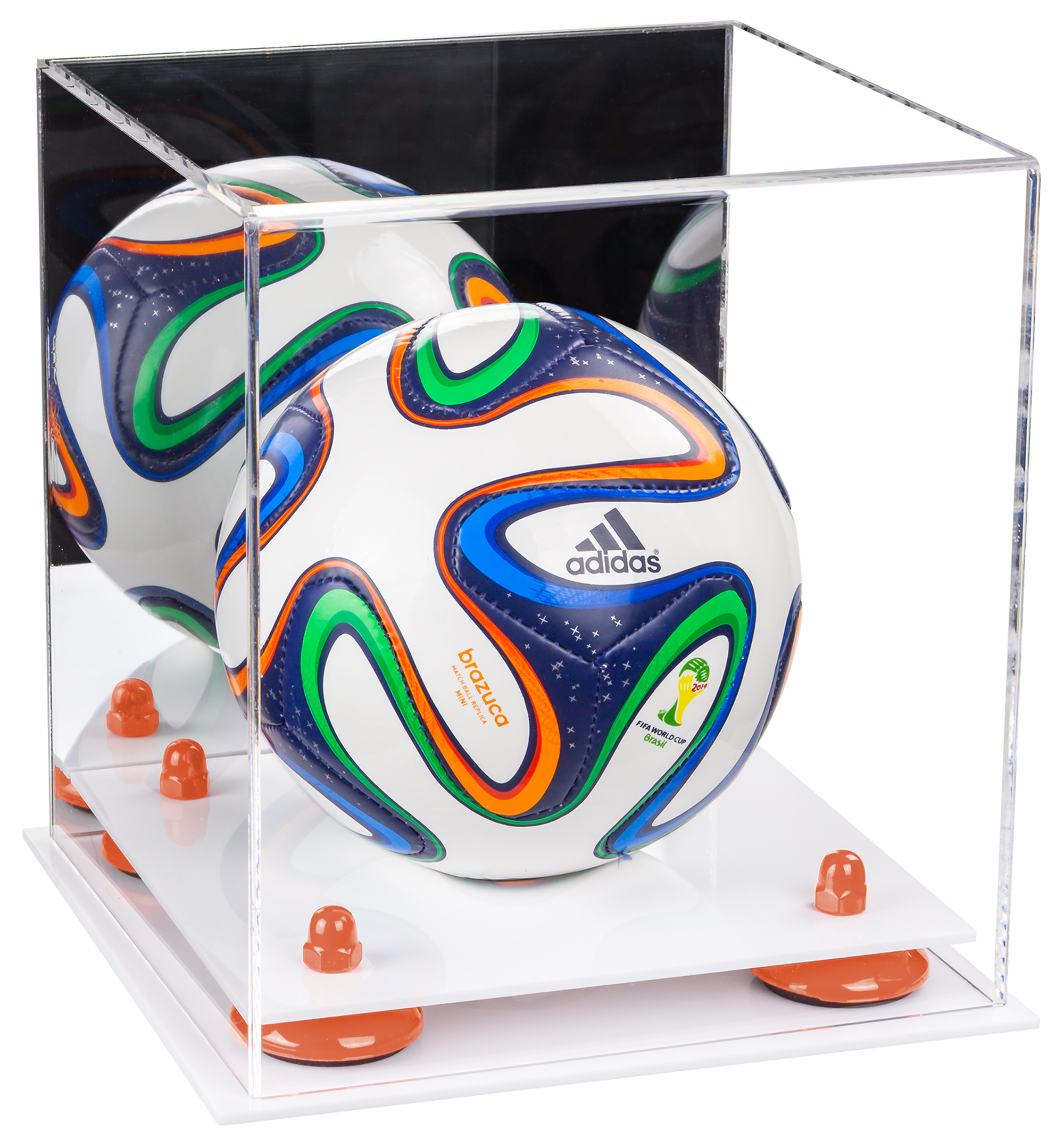 Acrylic Mini Miniature (not Full Size) Soccer Ball Display Case with