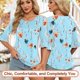 thumbnail image 4 of Tops Blingfit Dressy para mujer, manga 3/4, casual, de negocios, XL, 4 of 5