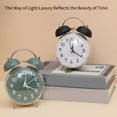 thumbnail image 5 of Retro Double Bells Alarm Clock Not Ticking Quiet Large 4Inch Bedsides Clock Perfect For Heavy Sleepers, 5 of 8
