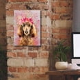 thumbnail image 5 of Epic Graffiti 'Flower Crown Poodle' by Furbaby Affiliates, Canvas Wall Art, 12"x16", 5 of 8