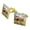 Gold, variant on Dinosaurs Jurassic Collage T-Rex Stegasaurus Square Cufflink Set - Silver or Gold