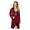 Burgundy, variant on Amore XY Women's Satin Elegance Two-piece Robe Chemise Set